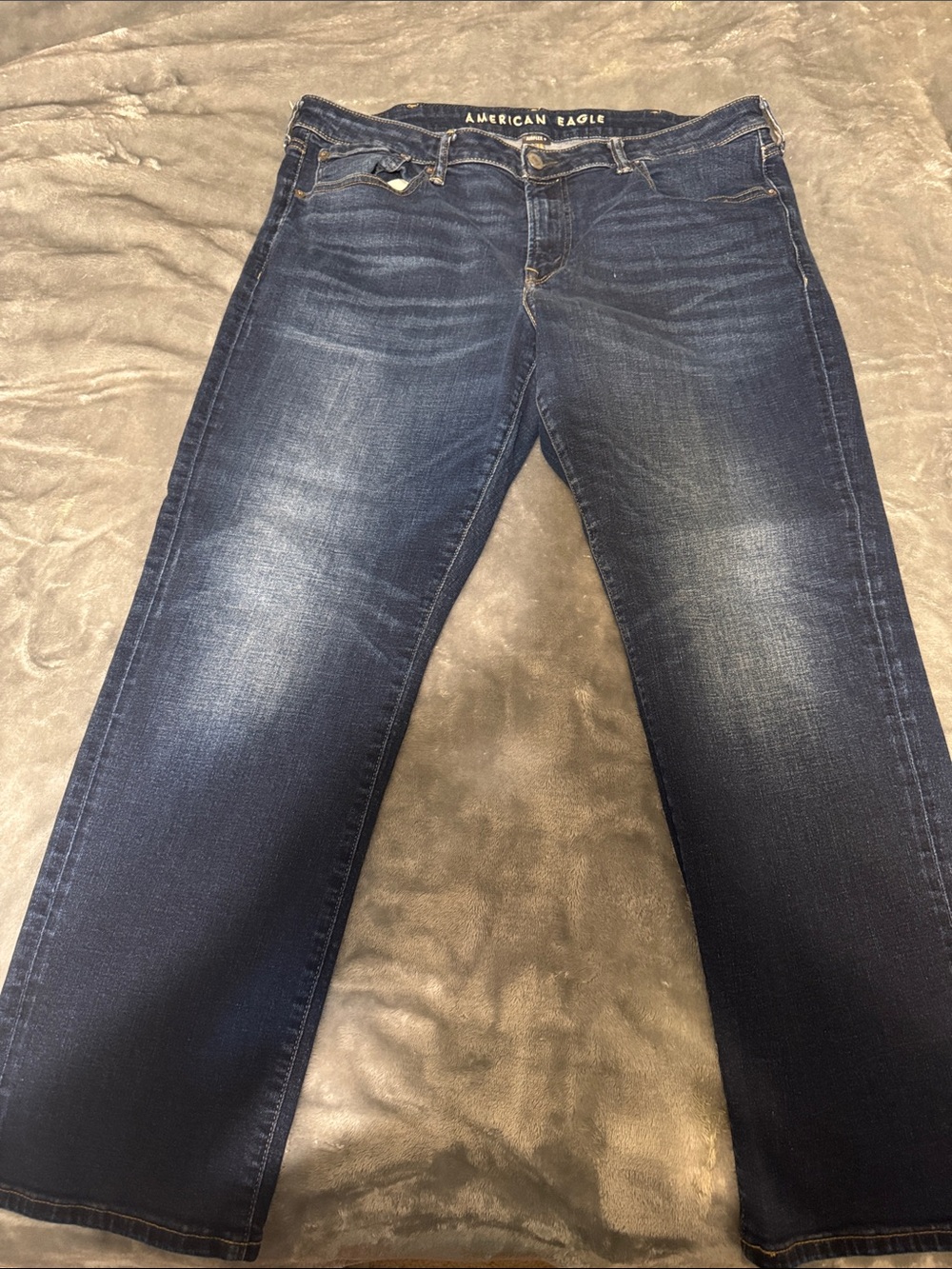 American Eagle Outfitters menβs Dark Blue original Straight Jeans - airflex +